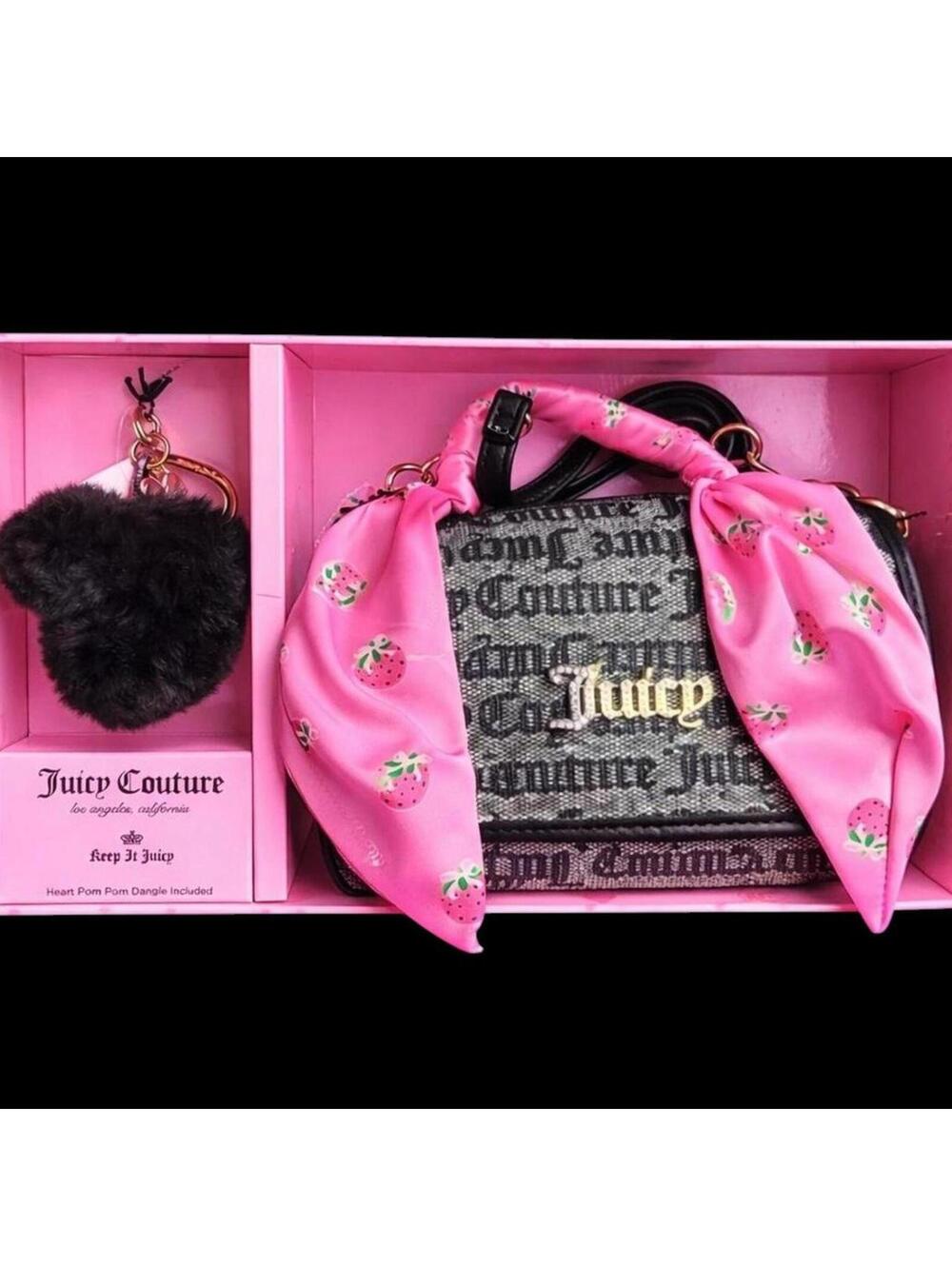 Juicy Couture Women's Pink and Black Bag